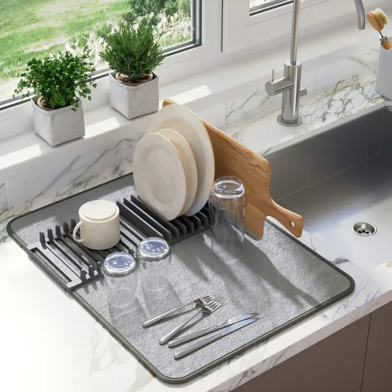 Egouttoir de cuisine multifonctionnel lavable