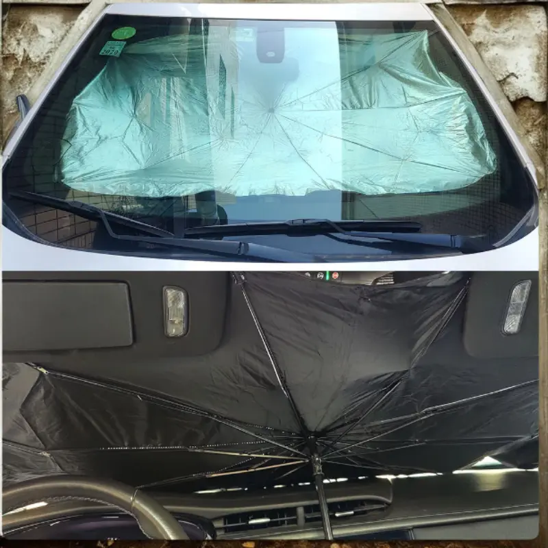 Pare-soleil de voiture , pare-brise intérieur,parapluie pliable