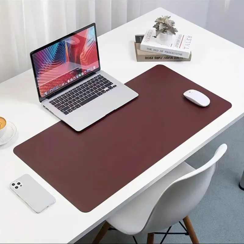 Tapis de bureau et clavier souris en cuir PU