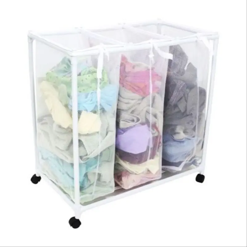 Trieuse De Linge Triple Avec Roues-870*400*700mm