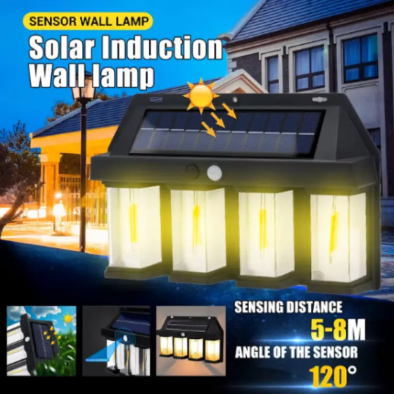 4 Lampe Murale à Induction Solaire
