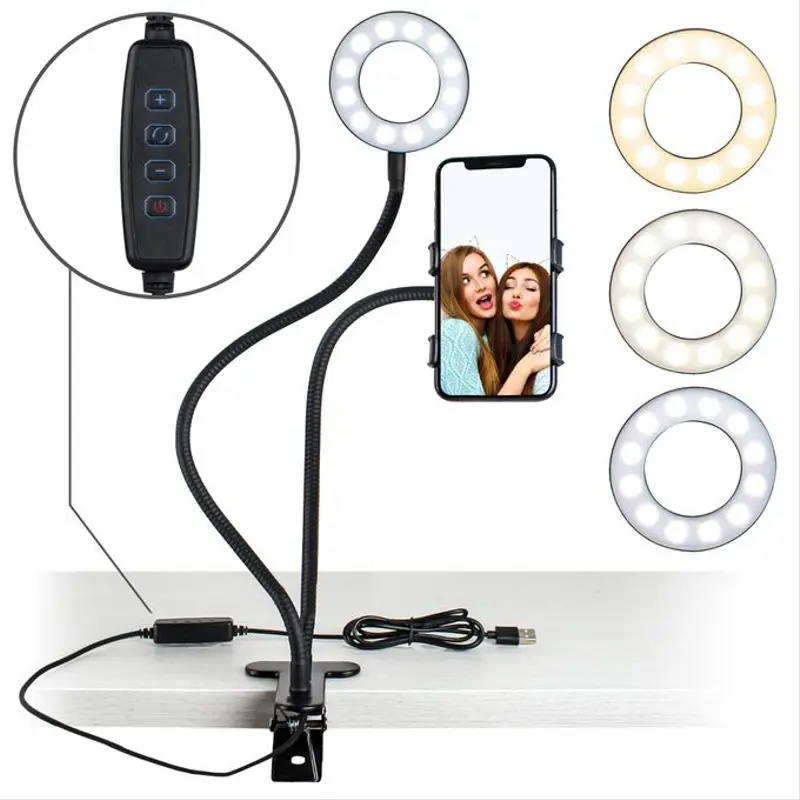 Ring Light Selfi Support Flexible DeTelephone Anneau lumineux LED