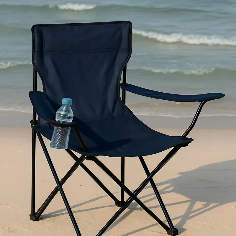 Chaise pliante de camping bleu foncé