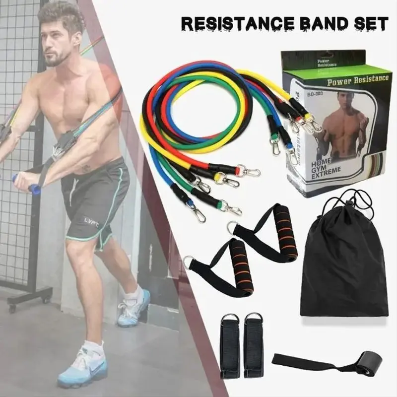 5 Levels Elastic Band with Handles Yoga Pull Rope Elastic Gym Fitness