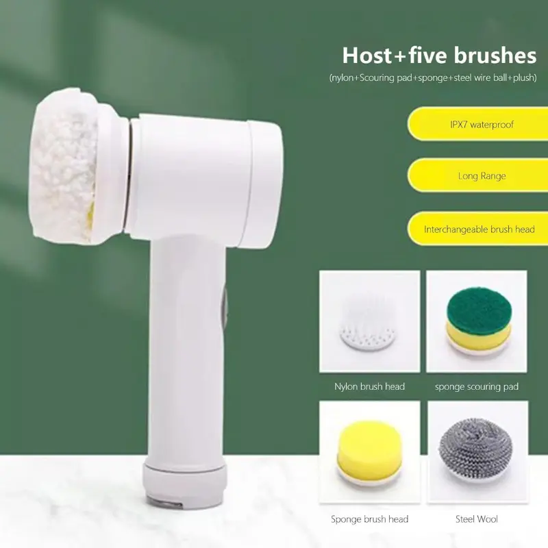 Brosse de Nettoyage Électrique 5-en-1