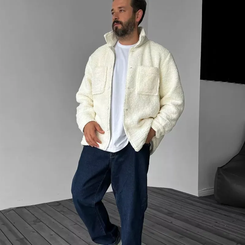 ✨Veste en Peluche Poche OFFWHITE✨
