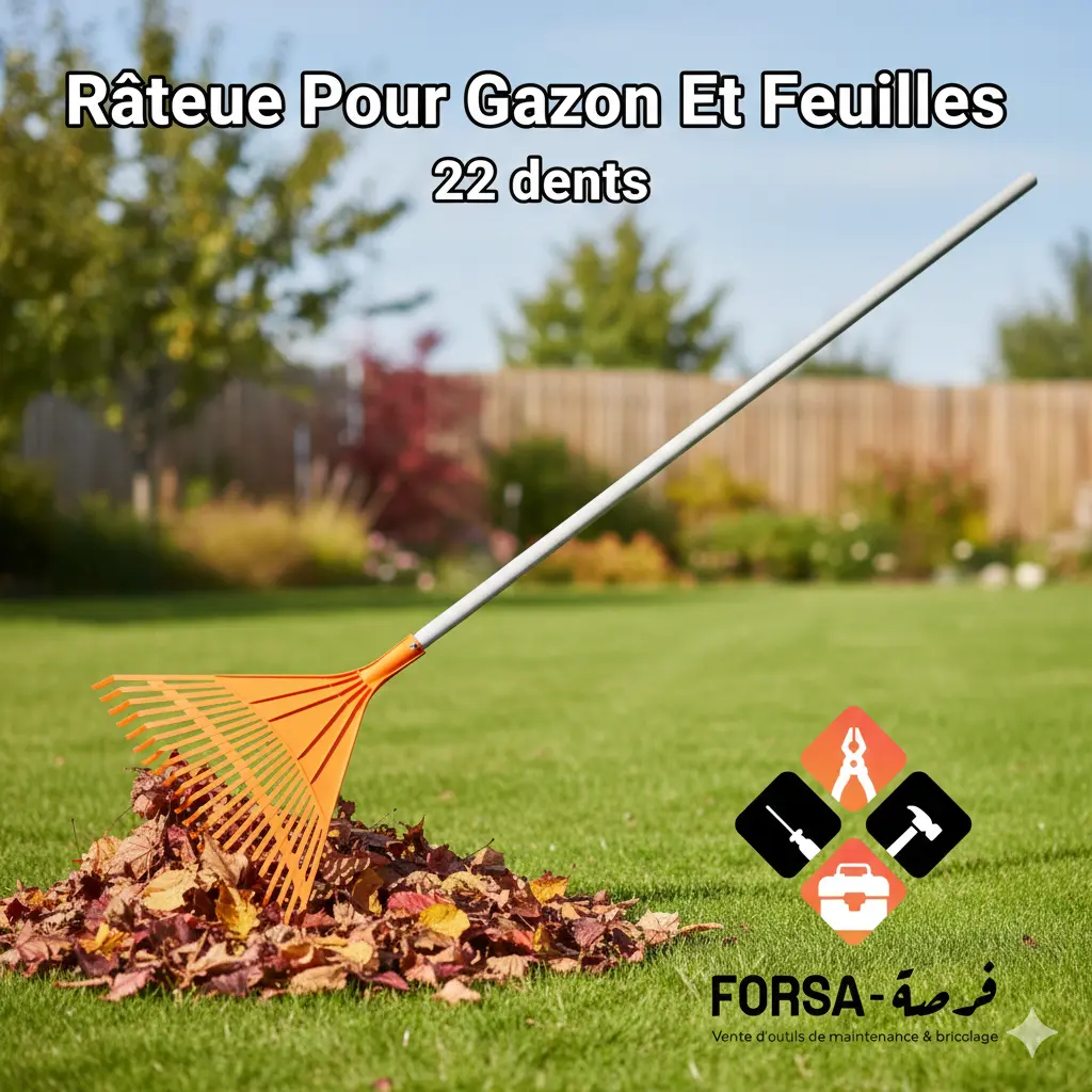 Râteau Pour Gazon Et Feuilles - 22 Dents