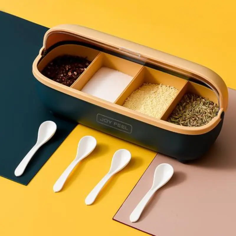 Boîte à Épices avec Couvercle - 🎨 Design Élégant