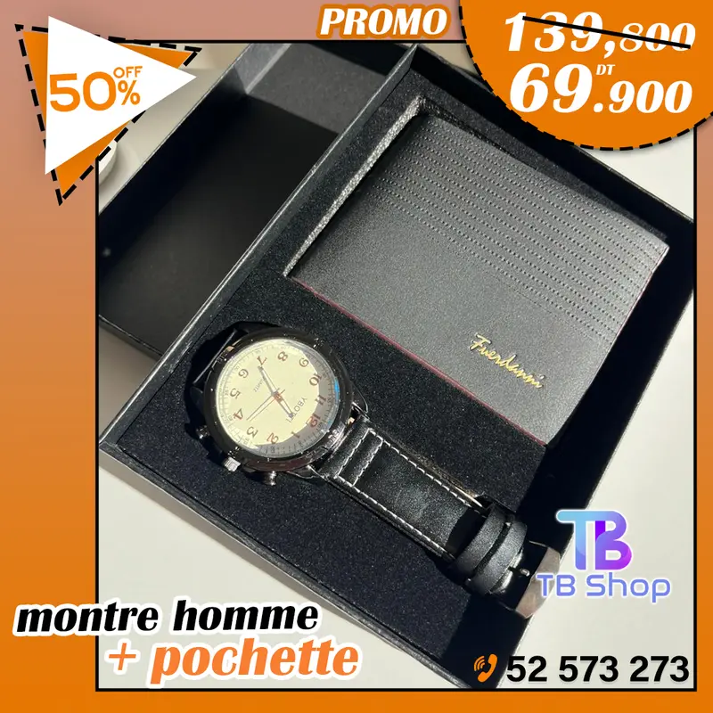 Montre Homme de Haute Qualité avec Portefeuilles pour Homme 14-8