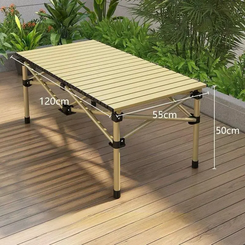 Table Pliante de Camping 120 cm beige