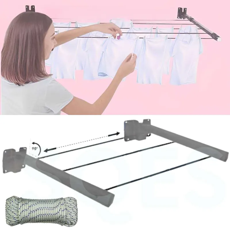Seche Linge Mural et Pliable
