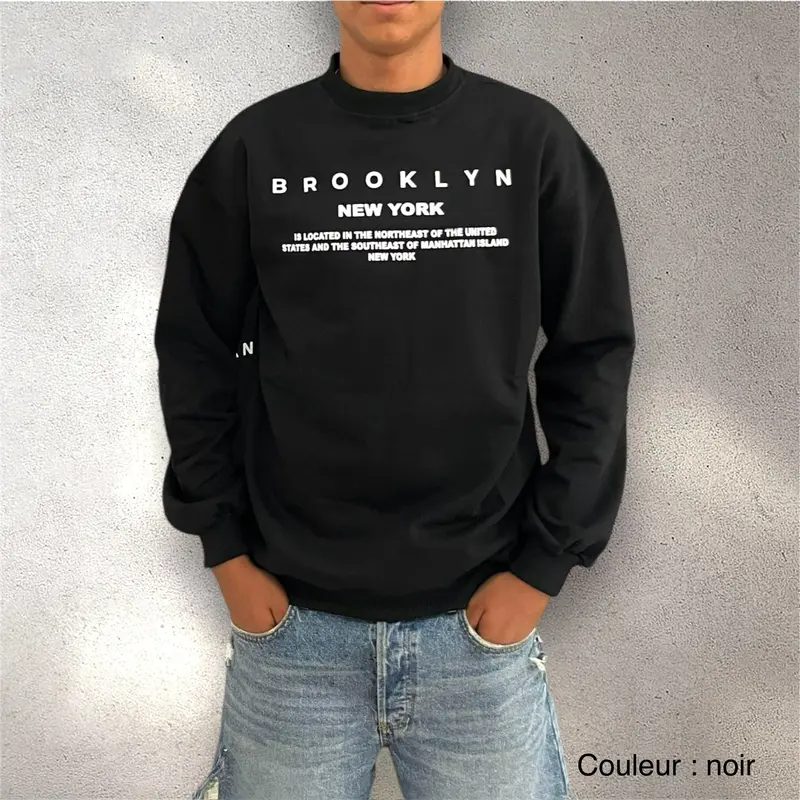 Pull col rond 100% coton