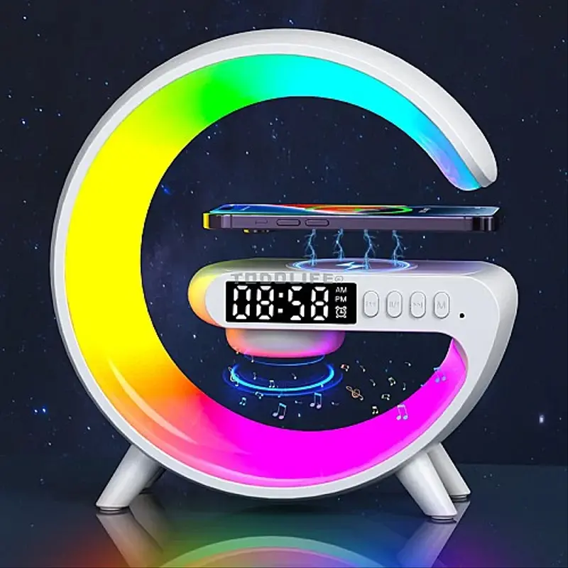 Lampe de Nuit LED avec Haut-Parleur Bluetooth et Chargeur