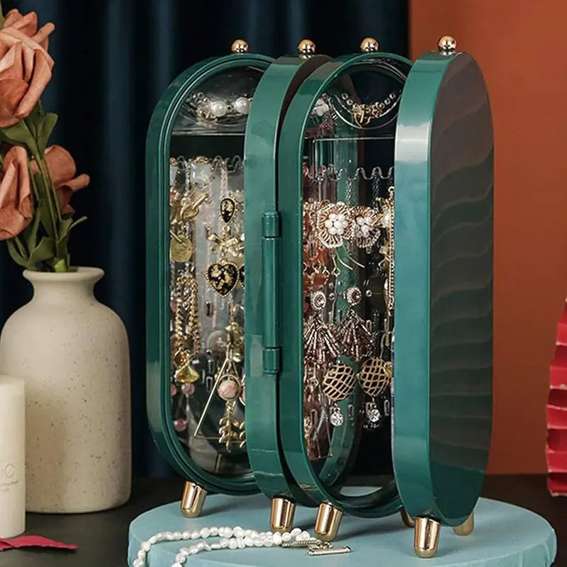 Boîte à bijoux pliable avec miroir