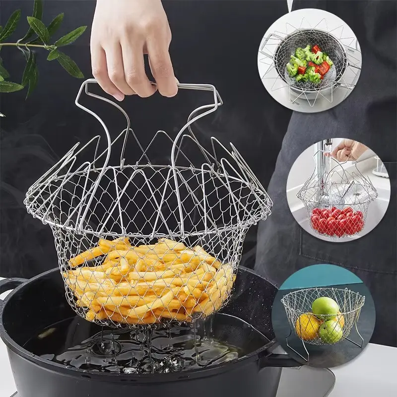 Mini panier à frites en acier inoxydable