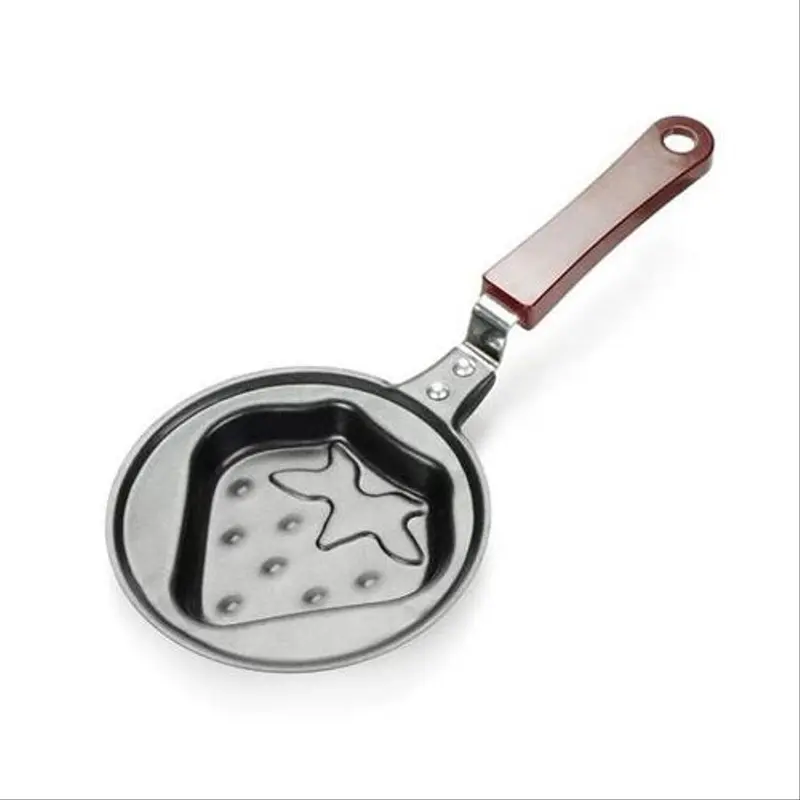 Mini Poêle Antiadhésive Forme De Fraise Pour œufs Et Crêpes-12cm