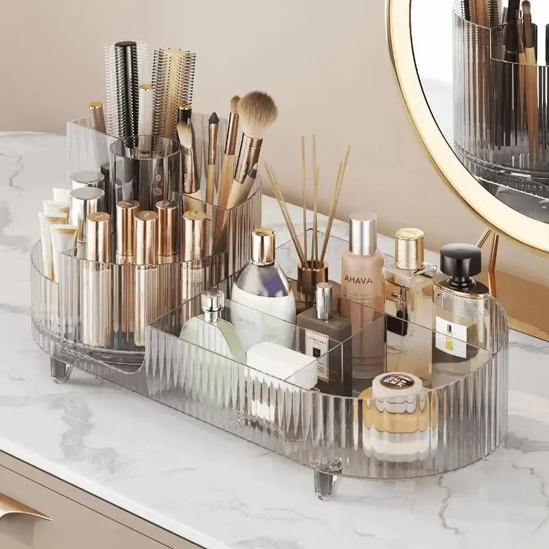 Organisateur de Maquillage Transparent à Compartiments