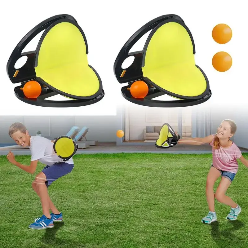 Jeu De Lancer Attraper Raquettes Plage - Set 2 Raquettes + 4 Balles Velcro, Jeu Catch Ball Extérieur Pour Enfants Dès 3 Ans Set Walmart