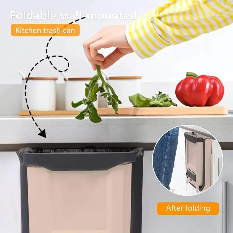 Poubelle compacte pliable de 8 litres