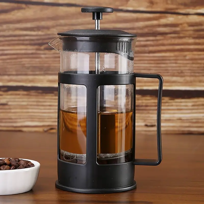 Cafetière Française en Verre 350 ml – Passoire à Café en Acier Inoxydable