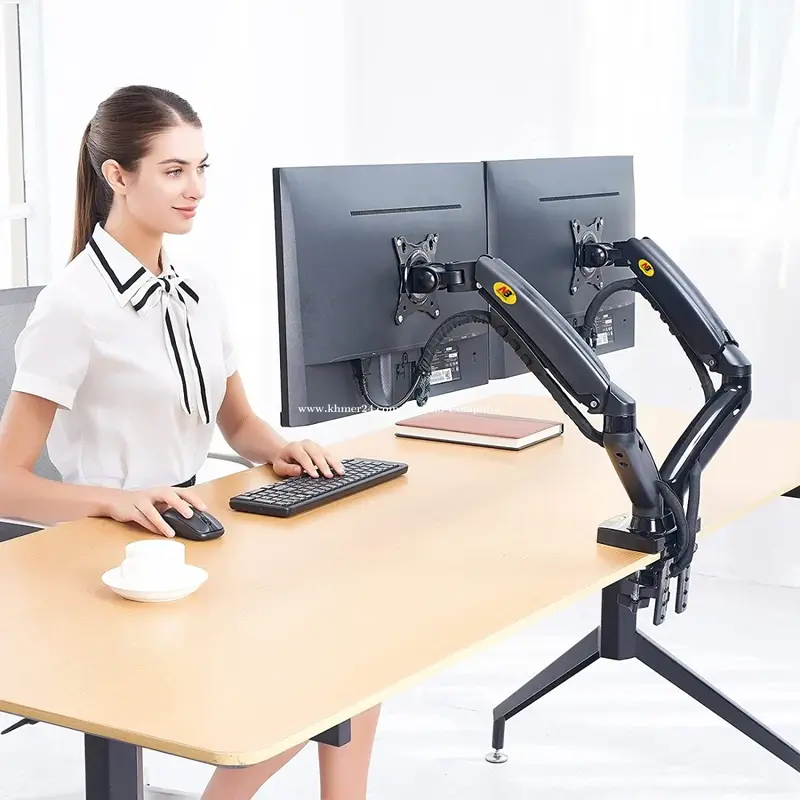Dual Monitor Desk Mount for 17" - 27" LCD/LED Screens - North bayou F 160