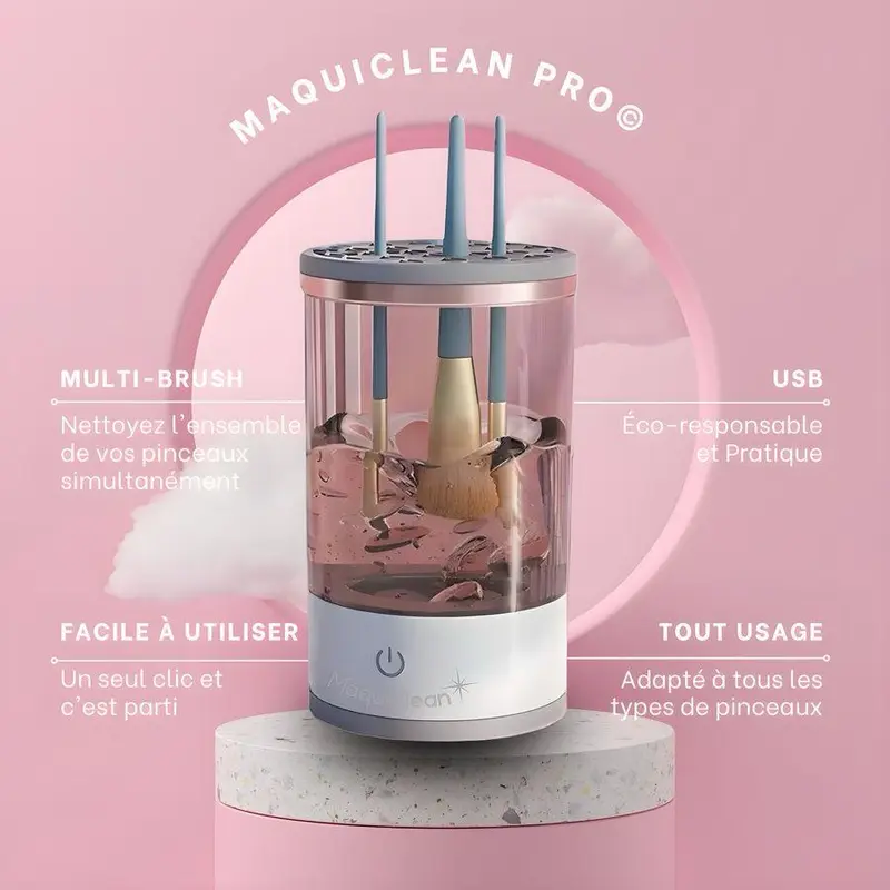 Nettoyeur Automatique pour Pinceaux de Maquillage